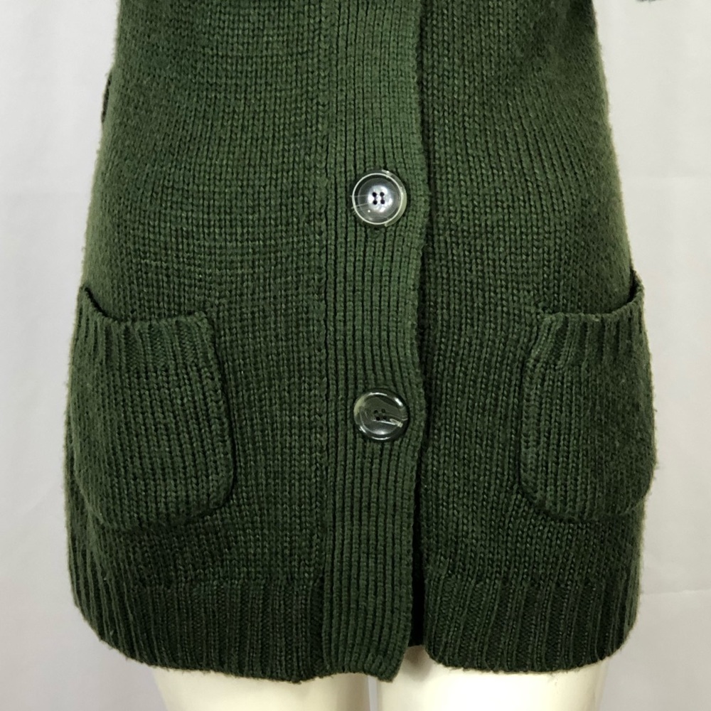 Green Knit Sweater C423 - Picture 3 of 7